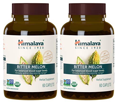 Himalaya Organic Bitter Melon Herbal Supplement - Glycemic Support, Vegan, Non-GMO - 60 Caplets