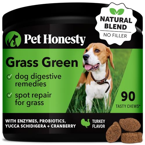 Pet Honesty Grass Green - Supports Gut Health & Reduces Lawn Urine Spots, Cranberry & Vinegar - 90ct