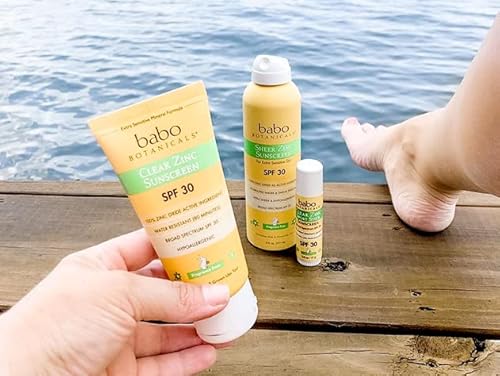 Babo Botanicals Zinc Sunscreen Lotion SPF 30 - Fast-Absorbing, Non-Greasy, Vegan - 3 Fl Oz