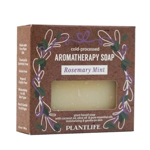 Plantlife Rosemary Mint Bar Soap - Moisturizing, Handcrafted with Plant-Based Ingredients - 4.5oz