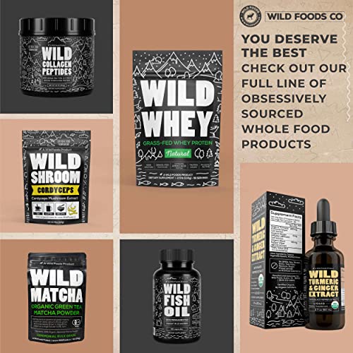 Wild Foods Mushroom Supplement - Adaptogenic Blend for Mental Clarity & Immunity - 4oz