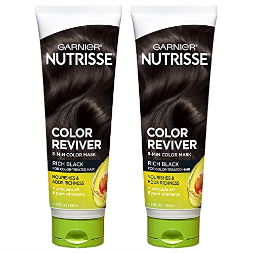 Garnier Hair Color Reviver Mask - Nourishes & Revitalizes Black Hair Color in 5 Minutes - 4.2oz