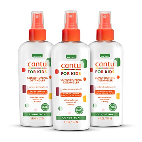 Cantu Kids Hair Care Set - Nourishing Detangler with Shea Butter, Reduces Breakage - 6 fl oz, 3 Pack