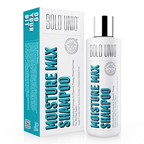 BOLD UNIQ Moisturizing Shampoo - Hydrates & Detangles, Vegan, PETA-Approved - 12oz
