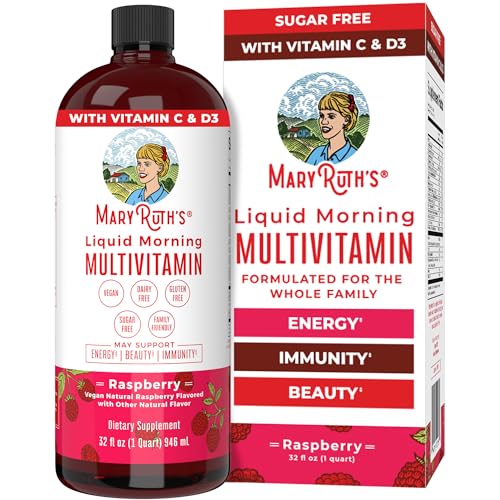 MaryRuth's Liquid Multivitamin - Immune Support, Energy Boost, Vegan - 32 Fl Oz for All Ages