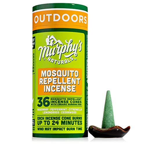 Murphy’s Naturals Bug Repellent Cones - Plant-Based Mosquito Protection, 24+ Minutes - 36 Count