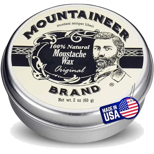 Mountaineer Brand Mustache Wax - Natural Hold, Moisturizing Balm, Original Blend - 2oz