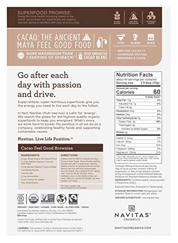 Navitas Organics Cacao Powder & Nibs Bundle - Rich in Antioxidants, Vegan, Gluten-Free - 32oz