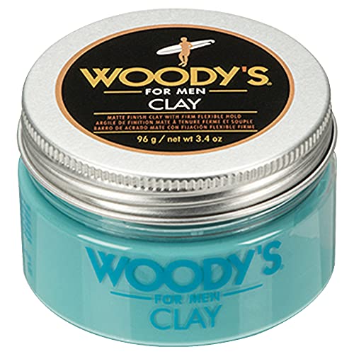 Woody's Hair Clay - Firm & Flexible Hold, Matte Finish, Easy Application - 3.4oz