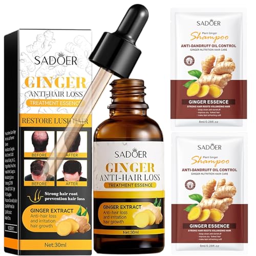 Sadoer Ginger Hair Loss Treatment Set - Strengthens Hair, Nourishes Scalp, All Hair Types - 1 Set