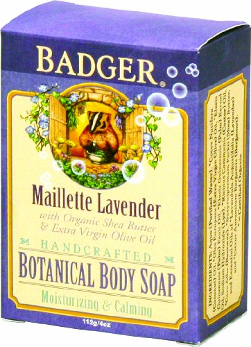 Badger Mailette Body Soap - Calming Lavender, All-Natural Ingredients - 4 oz