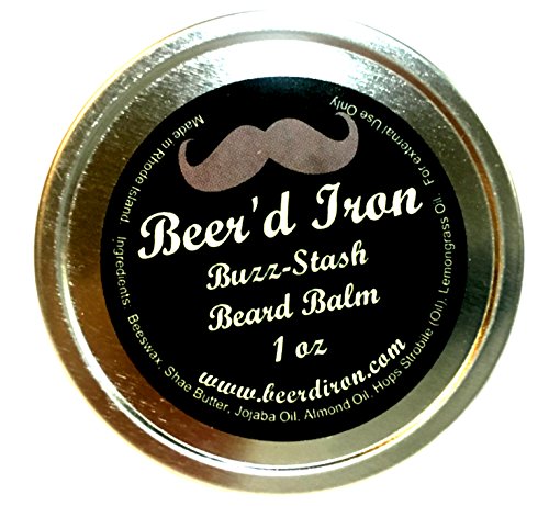 Buzz-Stash Beard Balm - Promotes Beard Health, Controls Shape, 100% Natural Ingredients - 2oz