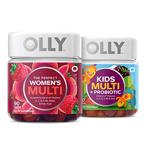 OLLY Multivitamin Family Pack - Essential Nutrients for Women & Kids, Delicious Gummies - 2 Count