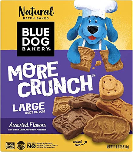 Blue Dog Bakery Natural Dog Treats - Low Fat, Teeth Cleaning, Non-GMO - Assorted 18oz, 6 Boxes