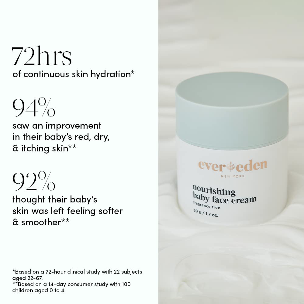 Evereden Baby Moisturizing Cream - Nourishing Hydration, Non-Toxic Formula - 1.7oz