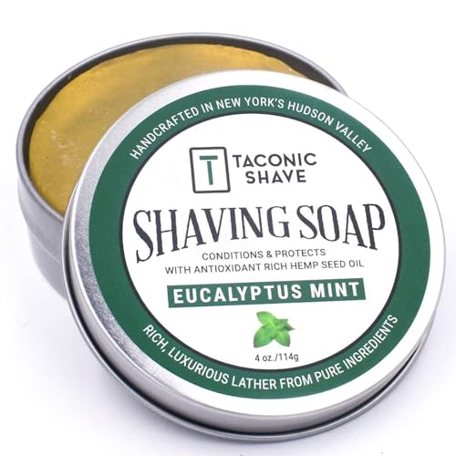 Taconic Shave Shaving Soap - Moisturizing, All-Natural Ingredients, Lime Scent - 3in