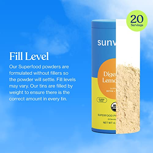 Sunwink Superfood Powder - Supports Digestion & Detox, Organic Ingredients - 4.2oz, 20 Servings