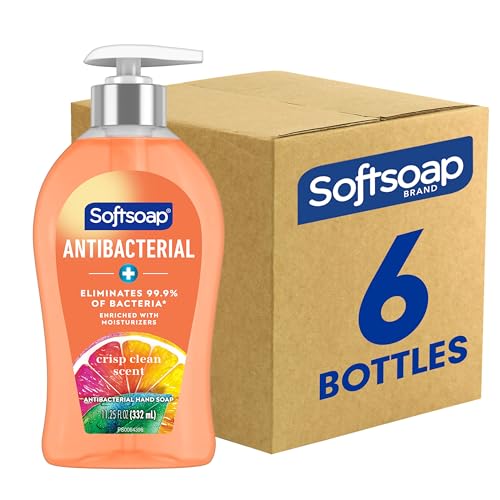 Softsoap Antibacterial Hand Soap - Eliminates 99.9% of Bacteria, Moisturizing - 6 Pack, 11.25 oz