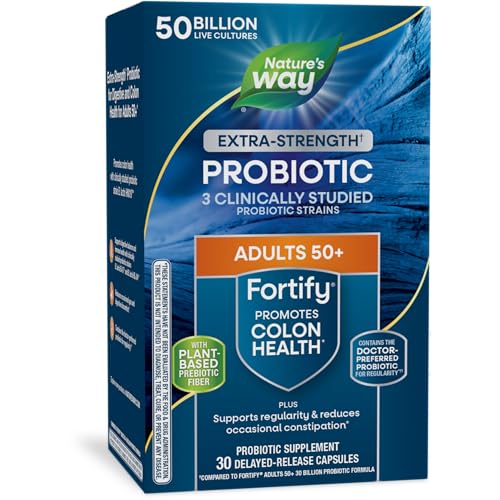 Nature’s Way Probiotic for Adults 50+ - Digestive, Immune & Colon Support - 30 Capsules