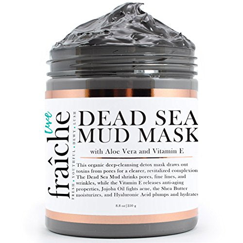 Live Fraiche Dead Sea Mud Mask - Fights Acne & Reduces Pores, Hydrates & Rejuvenates - 8.8oz