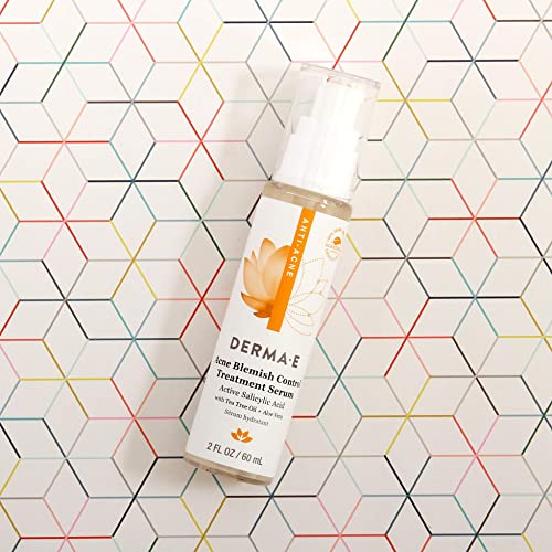 DERMA E Acne Blemish Control Serum - Active Salicylic Acid, Natural Oils, 2 fl oz