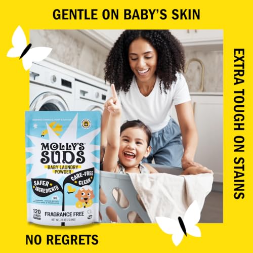 Molly's Suds Baby Laundry Detergent - Tough on Stains, Gentle for Newborns, Fragrance Free - 79oz