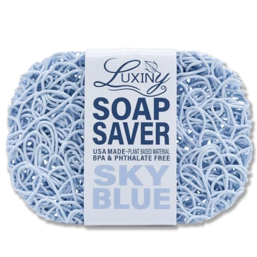 Luxiny Soap Savers for Bar & Shampoo Bars - Extend Life, Non-Toxic, Handmade - 2 Pcs, Purple & Pink