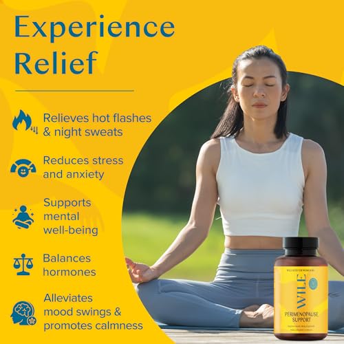 WILE Hormone Balancing Supplement - Menopause Relief, Stress & Mood Support, Vegan - 30 Servings