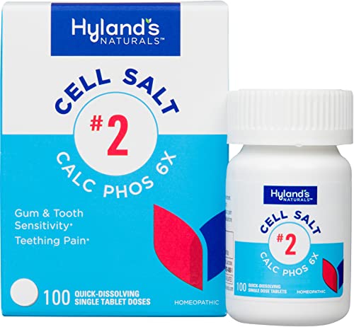 Hyland's Cell Salt No. 2 Calc Phos Tablets - Natural Oral Pain Relief, Quick-Dissolving - 100 Count