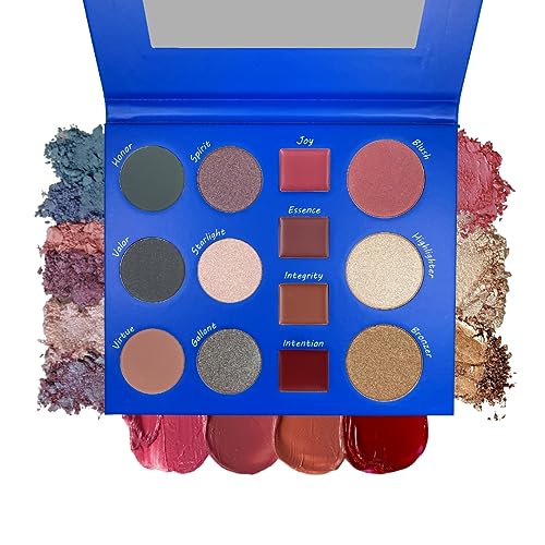 Honeybee Gardens All-in-One Makeup Palette - Versatile Shades, Vegan, Gluten-Free - Travel Size