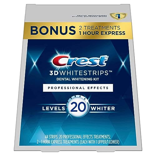 Crest 3D Whitestrips Professional Effects - Enamel Safe Whitening, 20 Levels Whiter - 44 Strips