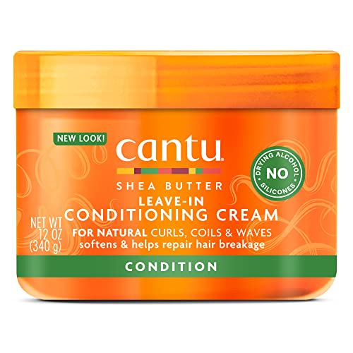 Cantu Leave-In Conditioning Cream - Softens & Repairs Natural Curls, No Harsh Ingredients - 12oz