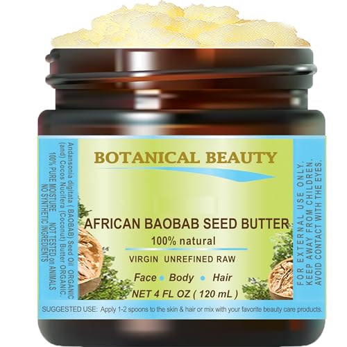 Botanical Beauty Baobab Seed Oil Butter - Nourishing for Skin, Hair & Nails - 4 Fl. oz.