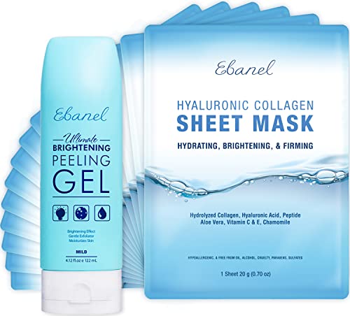 Ebanel Face Mask Bundle - Hydrating, Exfoliating, Cruelty-Free, Vegan - 4.12oz & 15 Pack