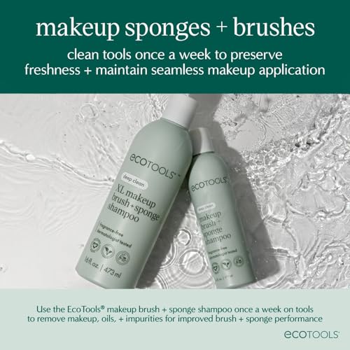 EcoTools Makeup Brush Cleaner - Removes Makeup & Impurities, Fragrance-Free - 6 fl. oz.