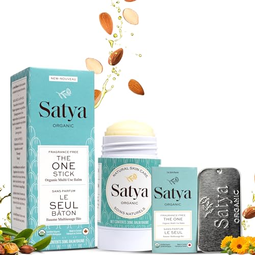 Satya Organic Body Balm - Hydrating Relief for All Skin Types, Gluten & Paraben-Free - Tin & Stick