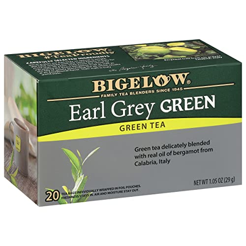 Bigelow Tea Earl Grey Green Tea - Caffeinated, Gluten-Free, Individually Wrapped - 120 Bags