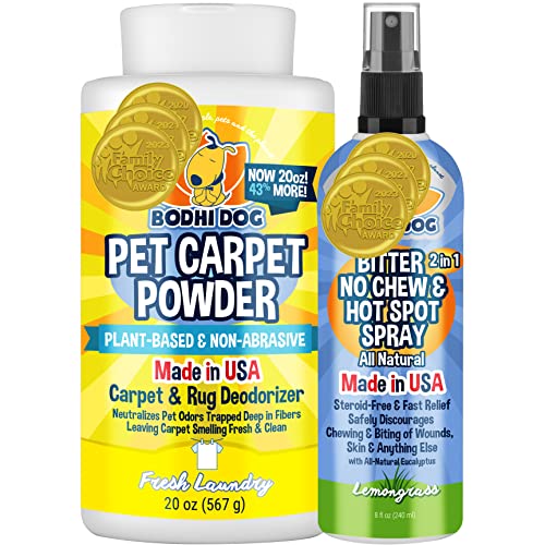 Bodhi Dog Carpet & Upholstery Cleaner - Eliminates Odors, Natural Ingredients - Fresh Linen 20oz