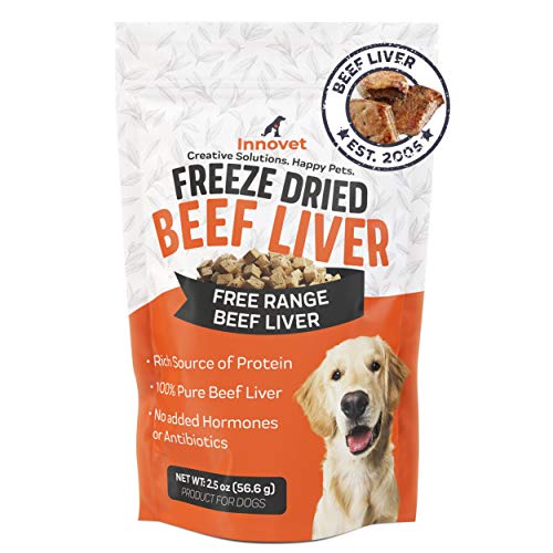 Innovet Pet Freeze-Dried Dog Treats - High-Protein Beef Liver, Grain-Free, Made in USA - 3 Cal