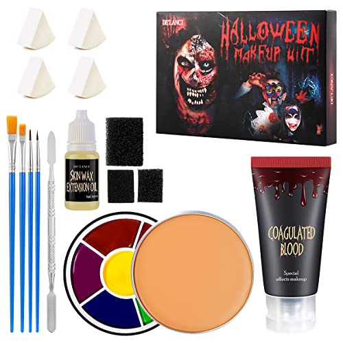 Zombie Makeup Kit - Create Realistic Scars & Wounds, Non-Toxic Ingredients - 60g Wax, 30ml Blood