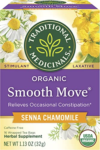 Traditional Medicinals Organic Chamomile Tea - Relieves Occasional Constipation, Non-GMO - 16 Bags