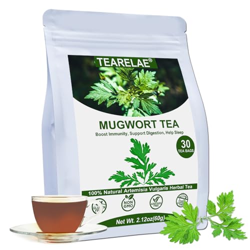 TEARELAE Mugwort Tea - 100% Pure Natural Herbs, Non-GMO, Sulfur-free - 2g x 30 Count