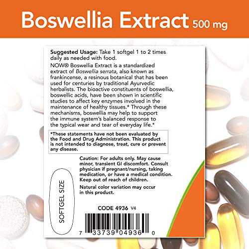 Now Foods Boswellia Extract Softgels - Immune Support, Non-GMO, 90 Count x 2