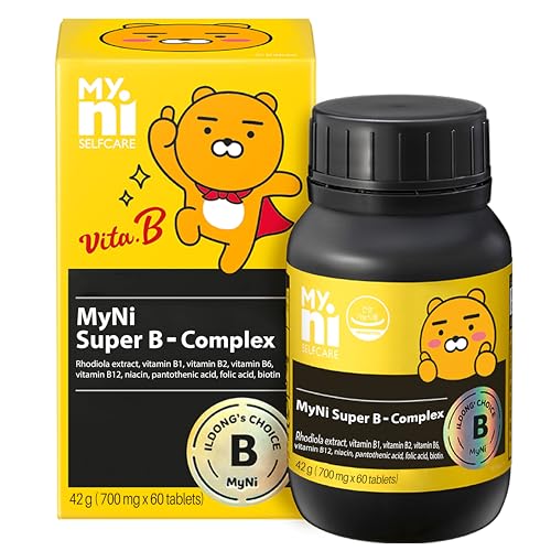 myni Super B Care - Daily Vitamin B Complex for Vitality, Rhodiola Extract, 60 Tablets