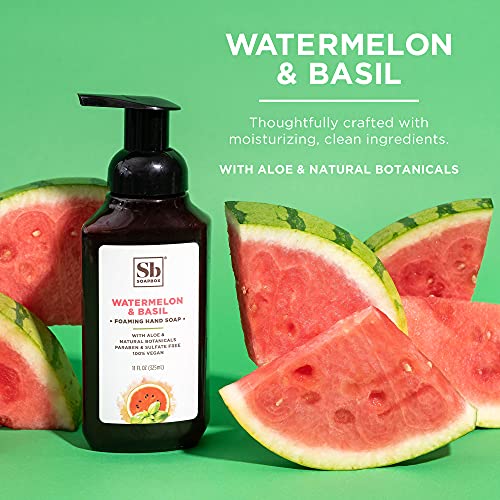 Soapbox Foaming Hand Soap - Refreshing Watermelon & Basil, Vegan & Paraben-Free - 3 Pack, 11oz