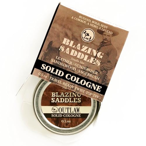 Outlaw Solid Cologne - Bold Leather & Gunpowder Aroma, Compact Travel Size - 2oz