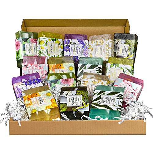 Lovery Handmade Soap Set - 8 Natural Scents with Vitamin E & Shea Butter - 100g Each