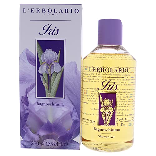 L'Erbolario Iris Shower Gel - Hydrating & Softening, Organic Ingredients - 8.4oz