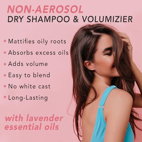 Organic Volumizing Dry Shampoo - Adds Volume, USDA Organic, Non-GMO - 2.5 oz Dark Powder