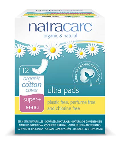 Natracare Feminine Pads - Organic Cotton, Plastic-Free, Biodegradable, 12 Pack - 144 Pads